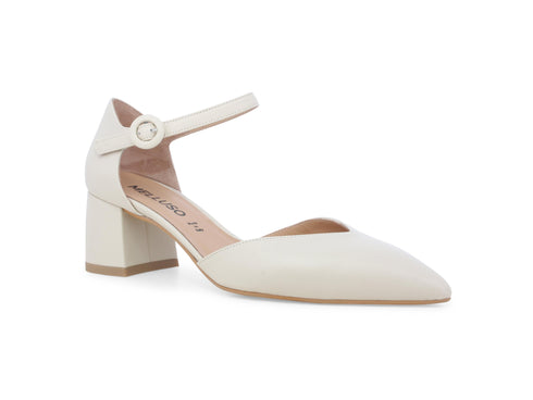 Melluso Décolleté Cinturino Caviglia Tacco Medio Tomaia Pelle